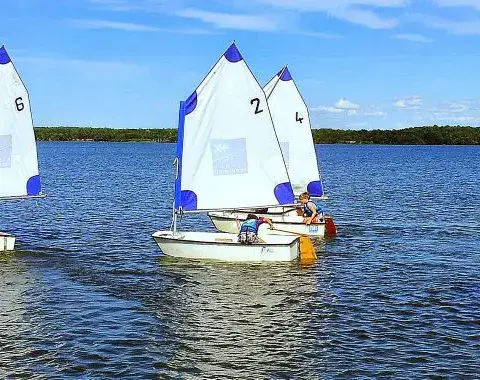 Optimists sur le lac de Soustons