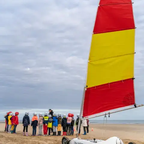 Initiation au char à voile sur la plage