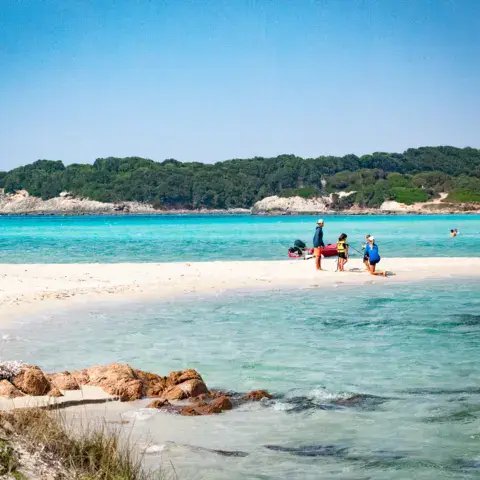 La plage et le lagon de Piantarella