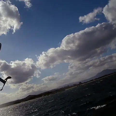 Rider en wing foil
