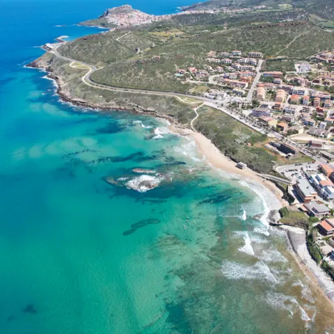 La côte de Castelsardo vue du ciel