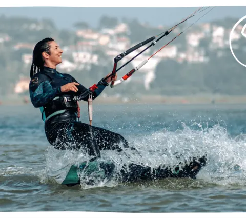 Kitesurf sur la Lagoa de Óbidos