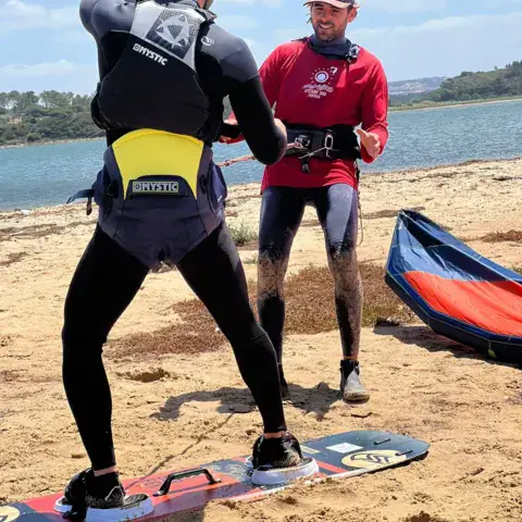 Cours de kitesurf à terre