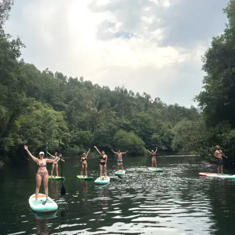 Sortie guidée en paddle surf sur l'eau calme