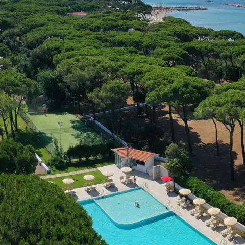 Piscine et jardins du resort