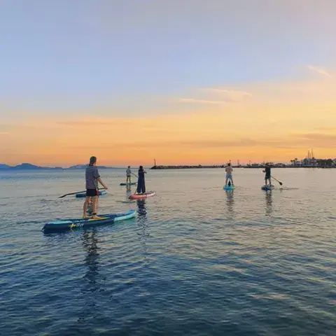 Sortie paddle au coucher du soleil