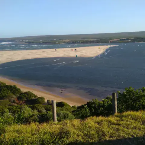Plan d'eau et banc de sable vus d'en haut