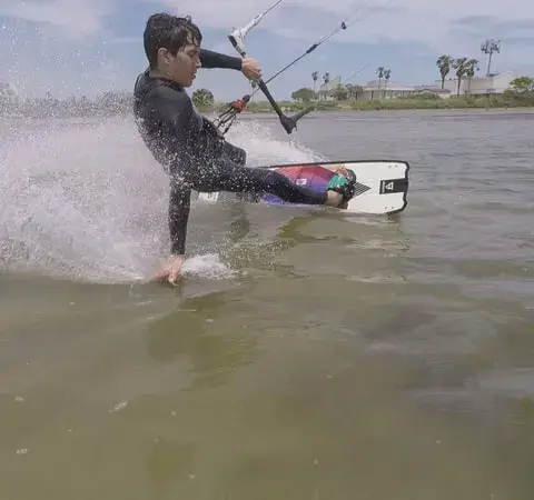 Élève en session de kiteboard