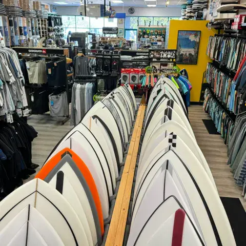 Rayon des planches de surf