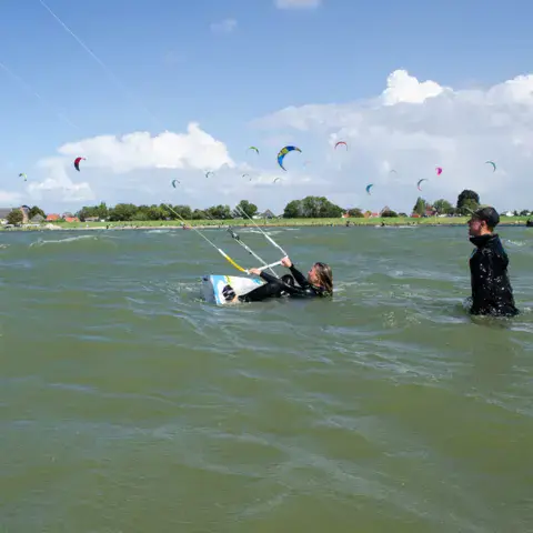 Cours de kitesurf sur eau plate