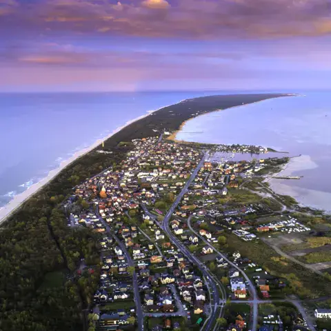Vue aérienne de la presqu'île de Hel