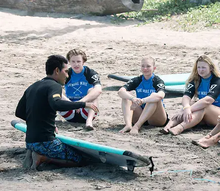 Cours théorique pour débutants sur la plage