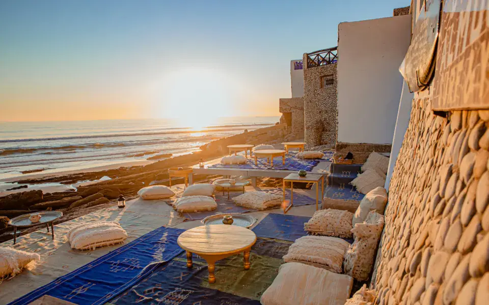 Le toit-terrasse au coucher du soleil