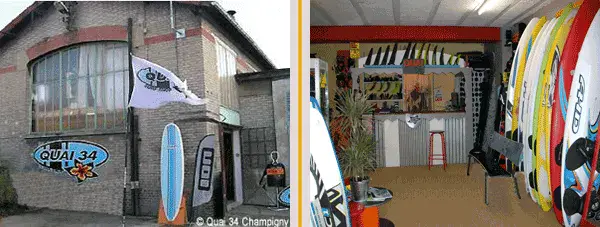 Façade et intérieur du magasin Quai34 à Champigny-sur-Marne