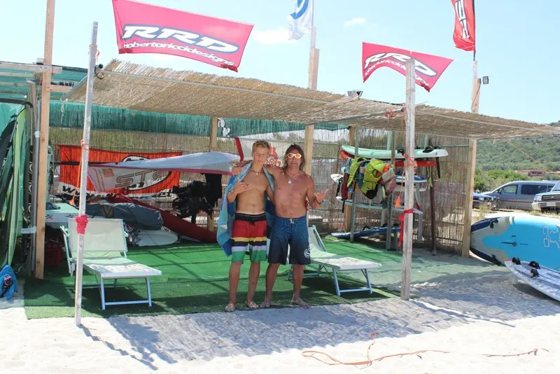 Le point de départ des cours sur la plage de Marinella