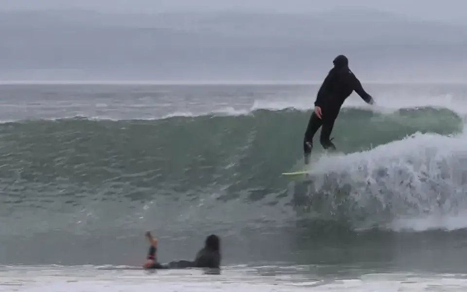Surfeur sur une vague