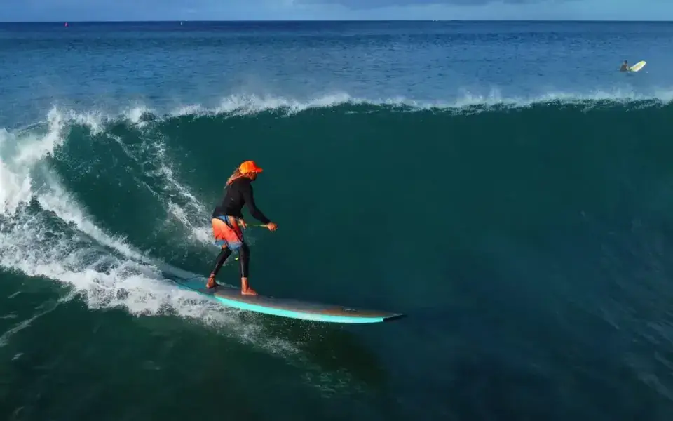 Surfeur sur une vague