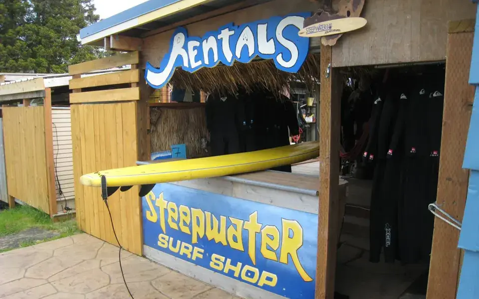 Le comptoir de location du magasin