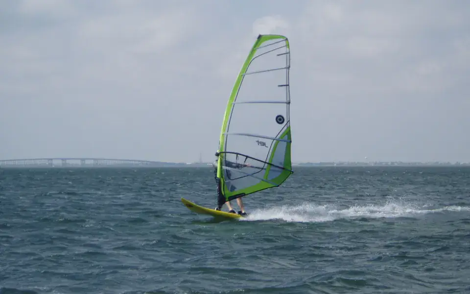 Windsurfeur sur la Laguna Madre