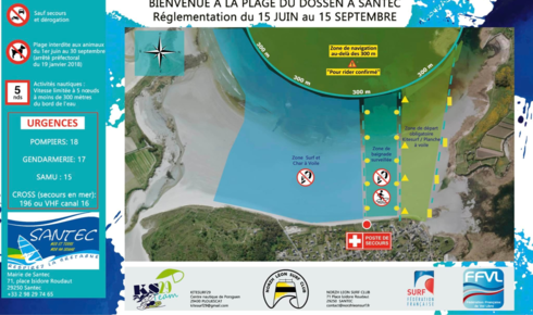 Plage du Dossen à Santec spot